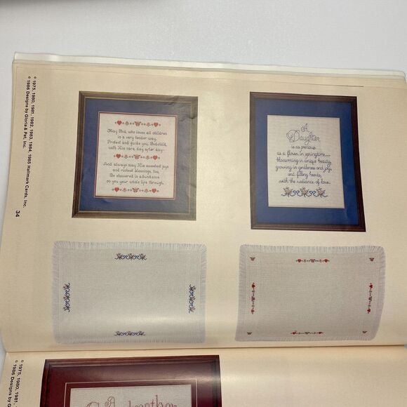 It's the Thought That Counts VTG 1983 Cross Stitch Pattern Book Family Gift - Picture 8 of 16